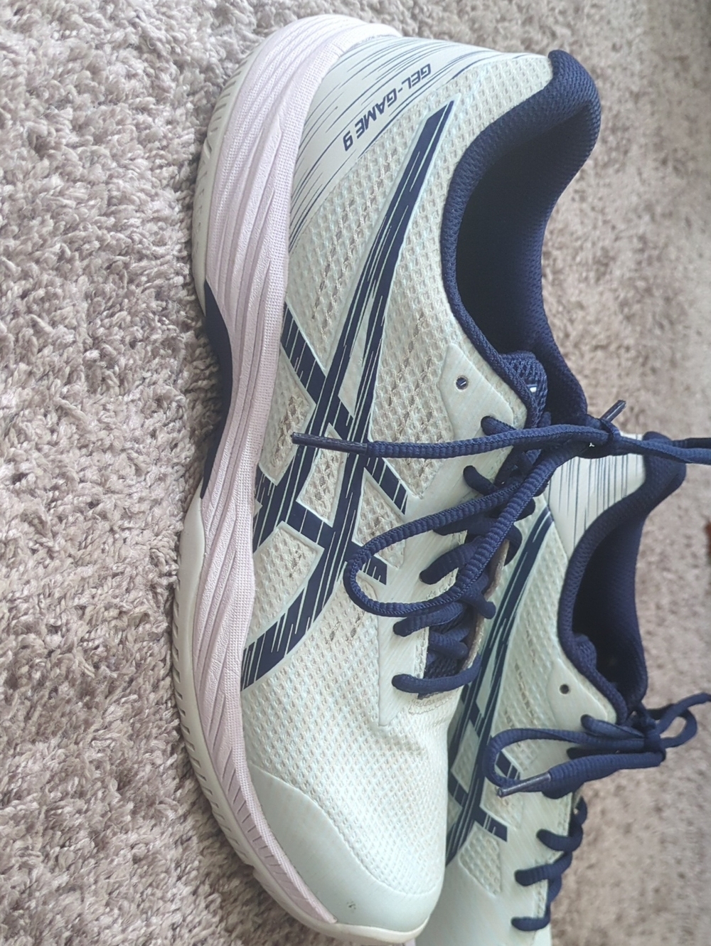 Asics Pale Green & Navy Women's Court/Pickleball Shoes
